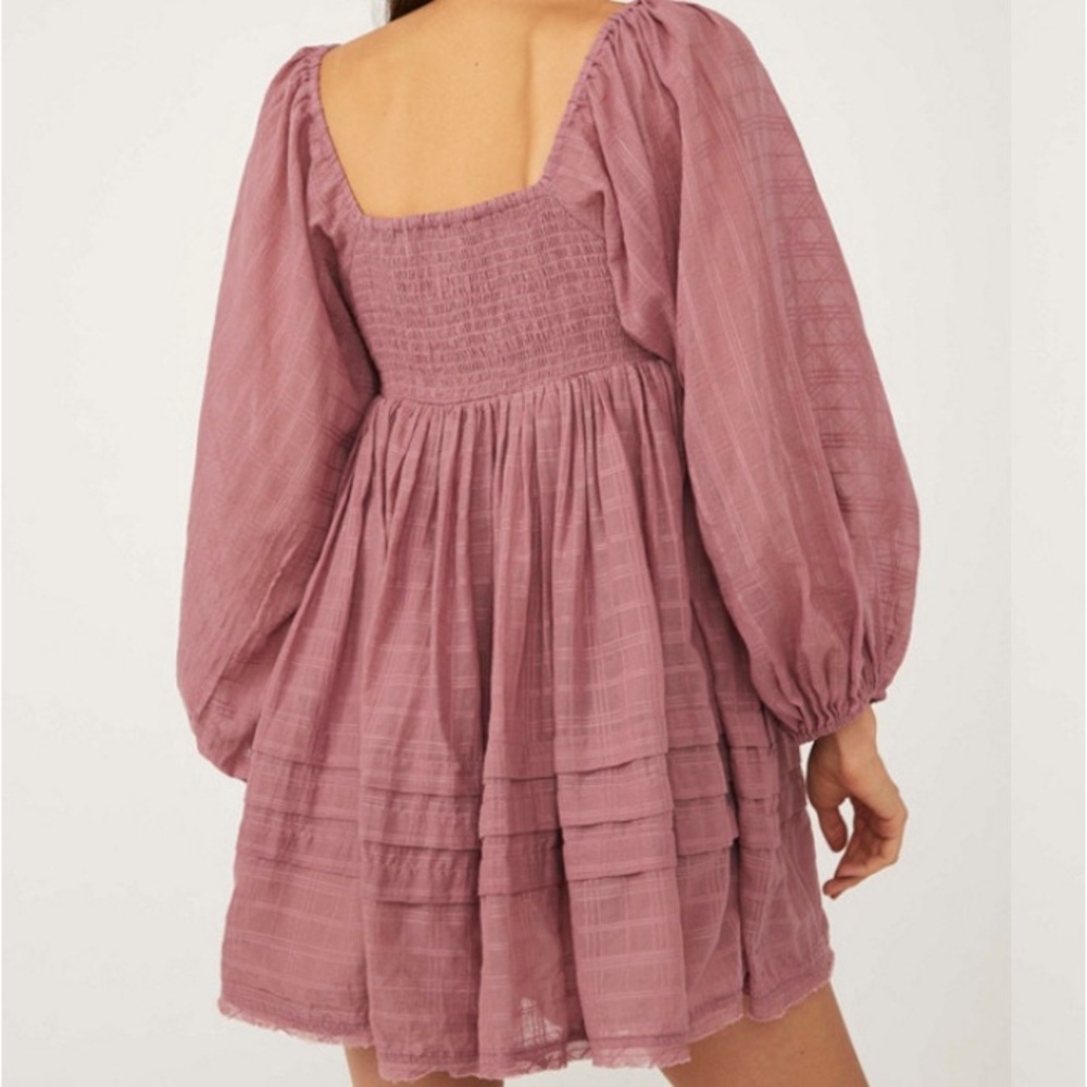 Free People Ari Mini Dress in Dusty Pink - Picture 2 of 11